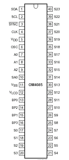 Pcf8566t схема подключения